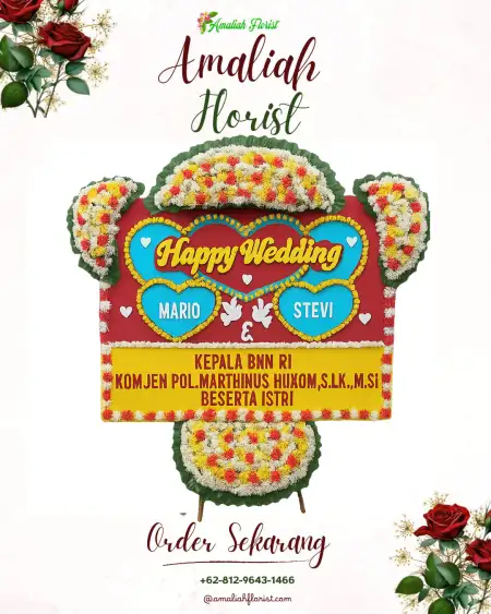 Papan Bunga Pernikahan Cimeong